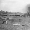 flattened Japanese hangar at Henderson Field