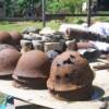 ROTTED JAPANESE HELMETS