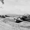 WRECKED JAPANESE BARGES