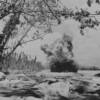 blowing up the hulls of Japanese tanks on the Matanikau sandbar