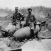 captured Japanese bombs at Munda