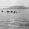 Rendova native canoe meets rubber raft